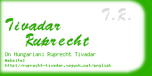 tivadar ruprecht business card